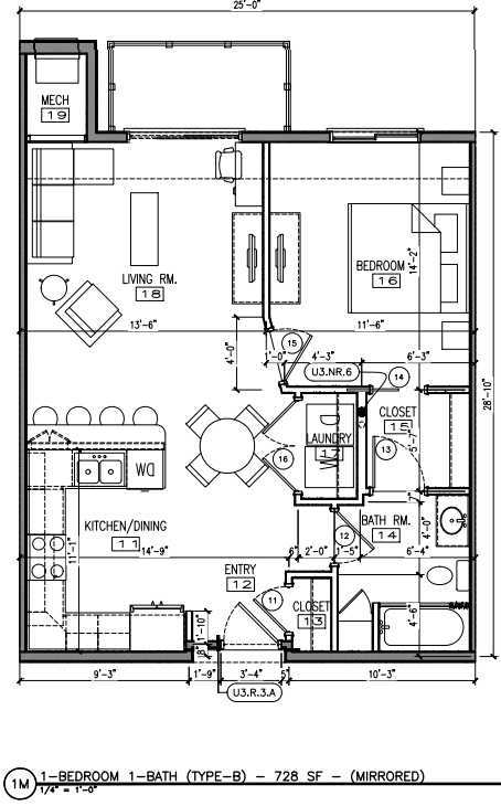 a floor plan of a small house with a kitchen and a living room